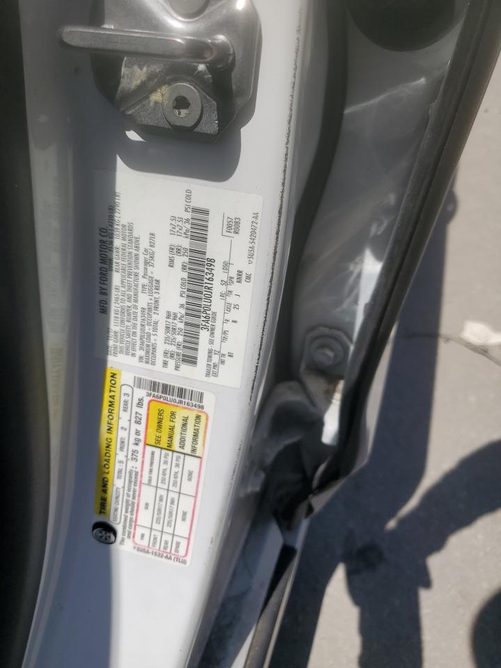 2018 Ford Fusion Se Hybrid VIN: 3FA6P0LU0JR163498 Lot: 56828295