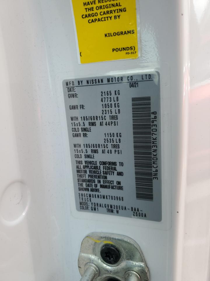 2021 Nissan Nv200 2.5S VIN: 3N6CM0KN3MK703968 Lot: 56583555