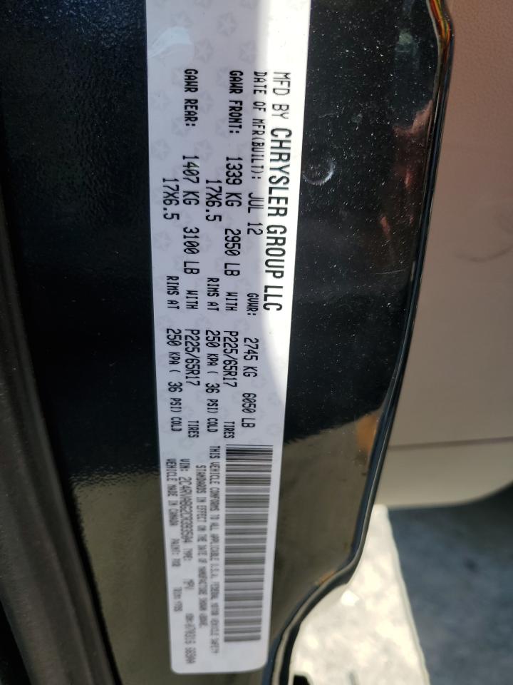 2012 Volkswagen Routan Se VIN: 2C4RVABG2CR393504 Lot: 57824525