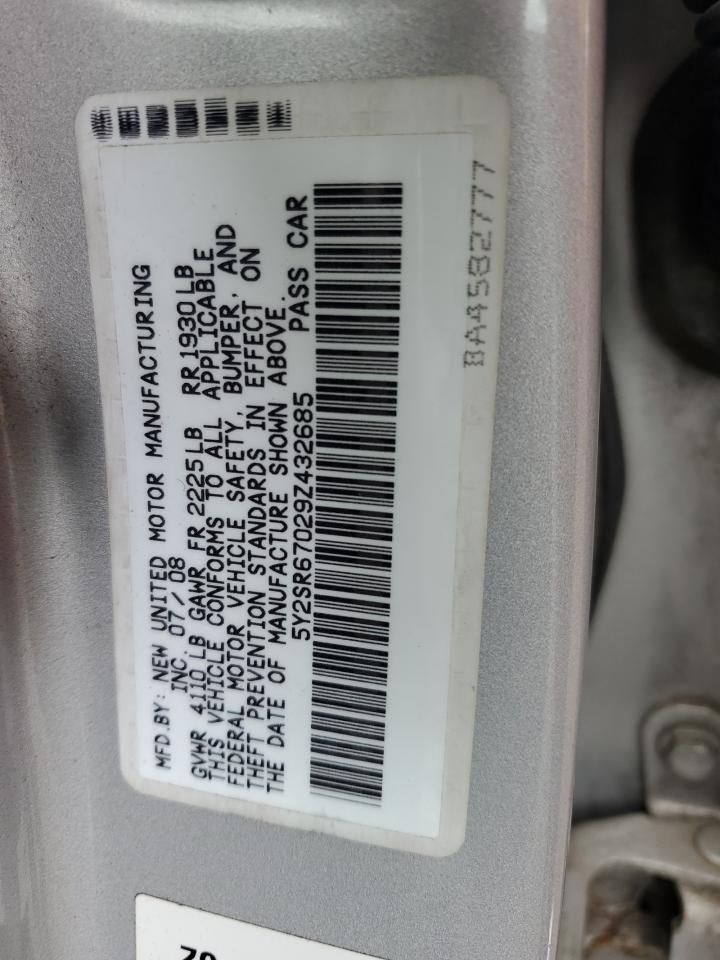 2009 Pontiac Vibe Gt VIN: 5Y2SR67029Z432685 Lot: 57828095