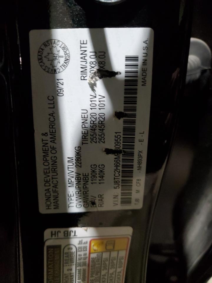 2021 Acura Rdx A-Spec VIN: 5J8TC2H66ML809551 Lot: 57113805