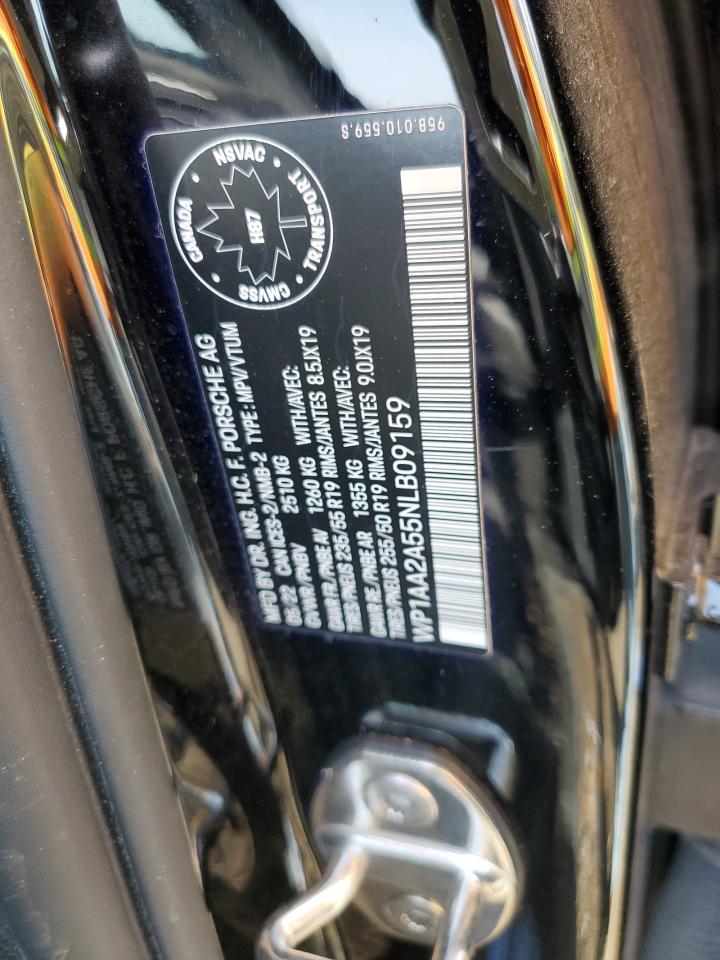 2022 Porsche Macan VIN: WP1AA2A55NLB09159 Lot: 56579905