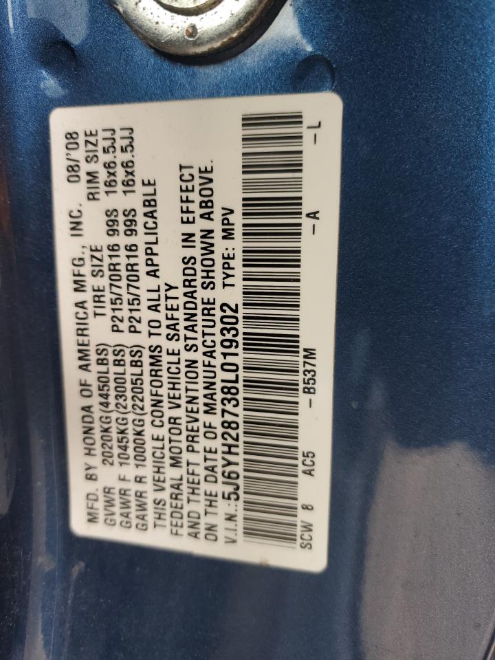2008 Honda Element Ex VIN: 5J6YH28738L019302 Lot: 58509315