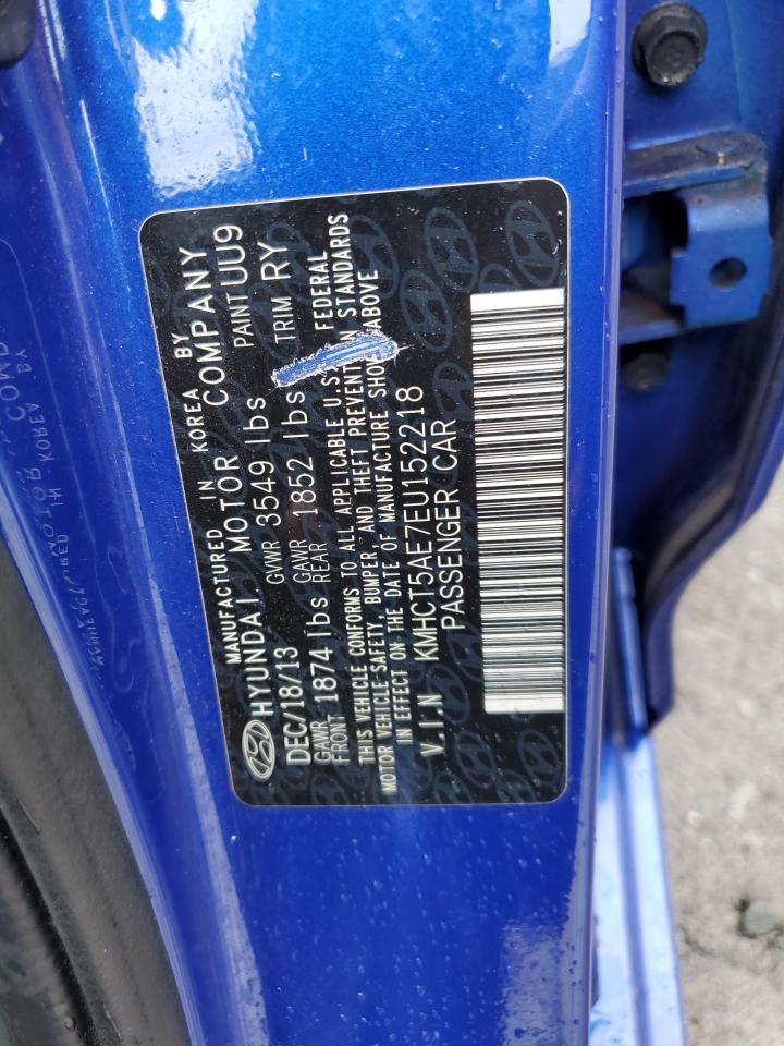 2014 Hyundai Accent Gls VIN: KMHCT5AE7EU152218 Lot: 57022785