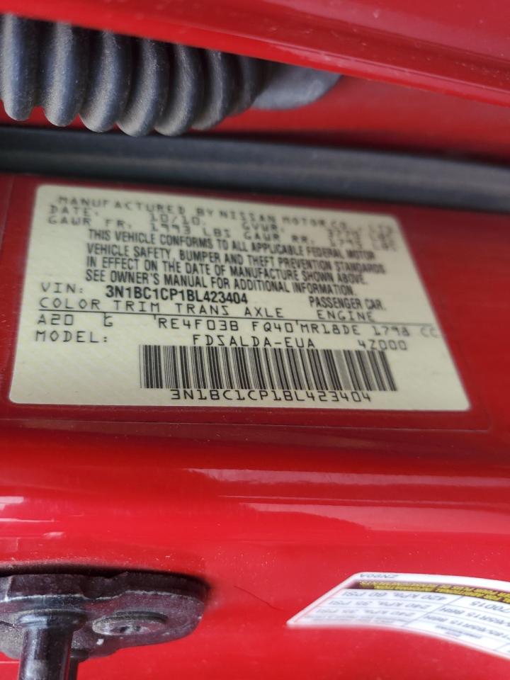 2011 Nissan Versa S VIN: 3N1BC1CP1BL423404 Lot: 57066325