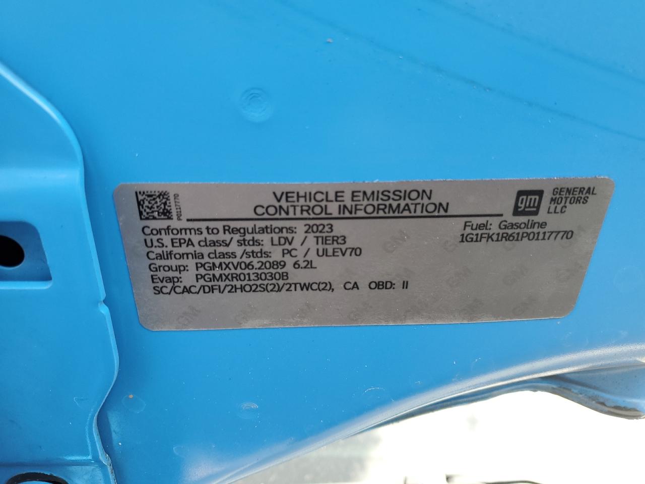 2022 Chevrolet Camaro Zl1 VIN: 1G1FK1R63N0133983 Lot: 56828145