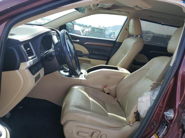  TOYOTA HIGHLANDER 2017 Burgundy