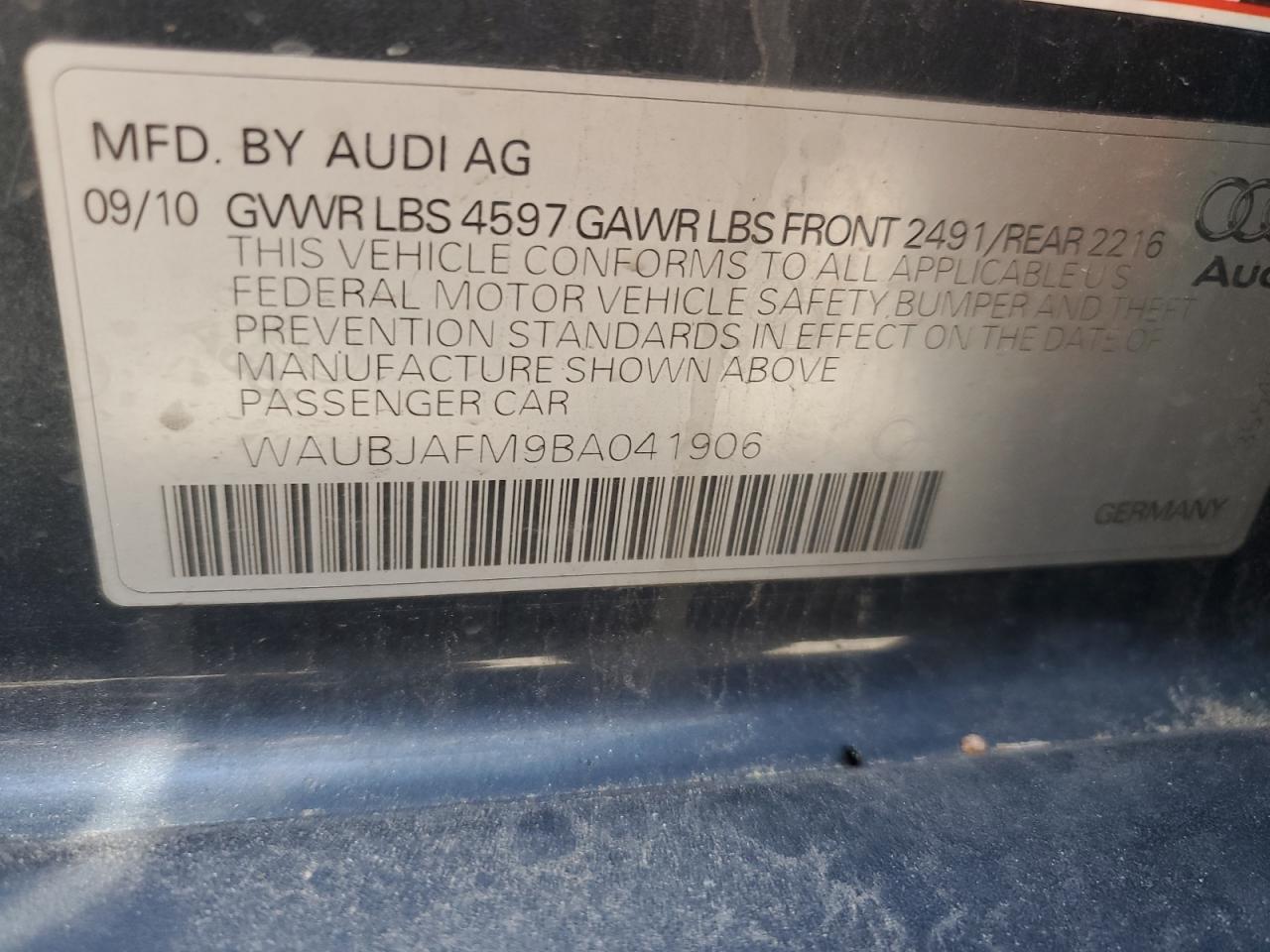 2011 Audi A3 Premium VIN: WAUBJAFM9BA041906 Lot: 57243035