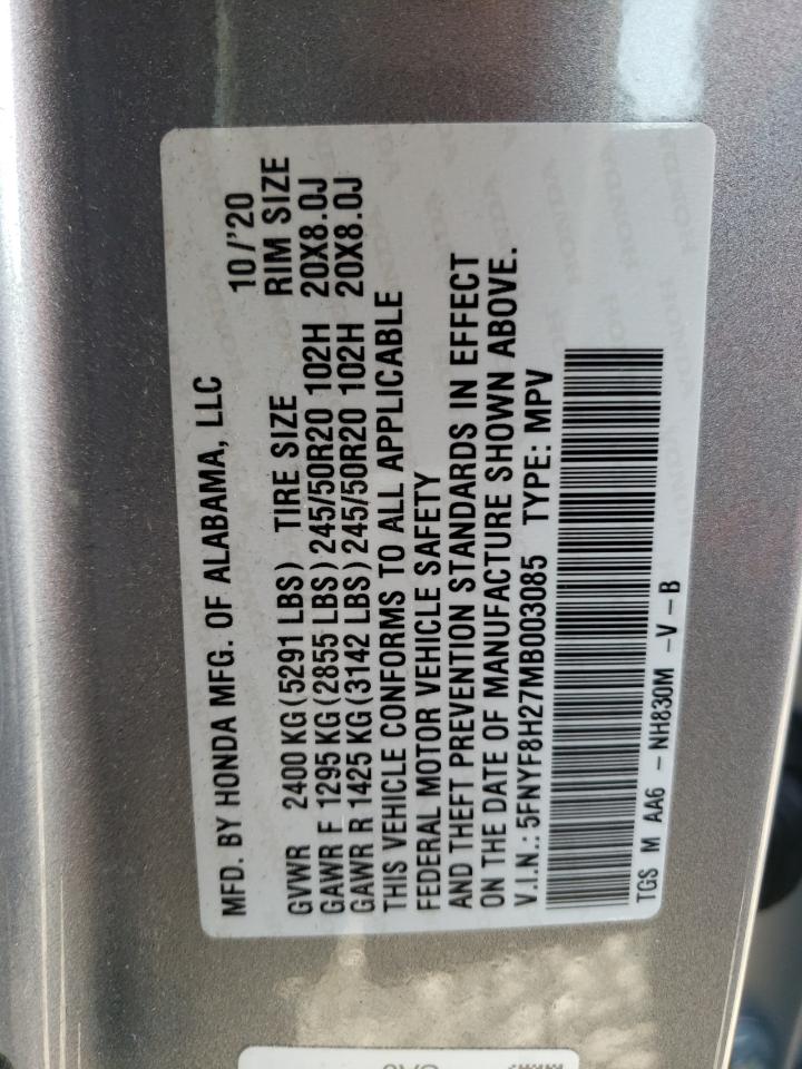 2021 Honda Passport Sport VIN: 5FNYF8H27MB003085 Lot: 56134215