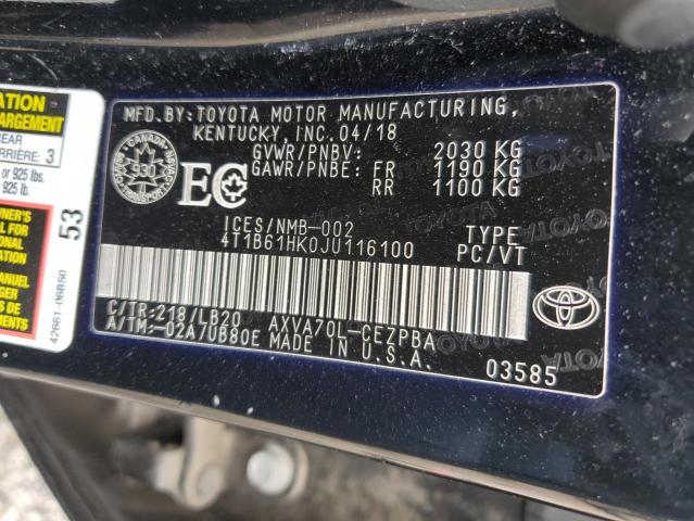 2018 TOYOTA CAMRY XSE