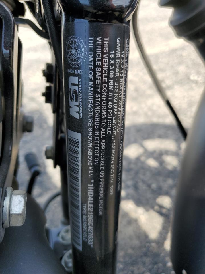 2016 Harley-Davidson Xl883 Iron 883 VIN: 1HD4LE219GC427633 Lot: 56738335