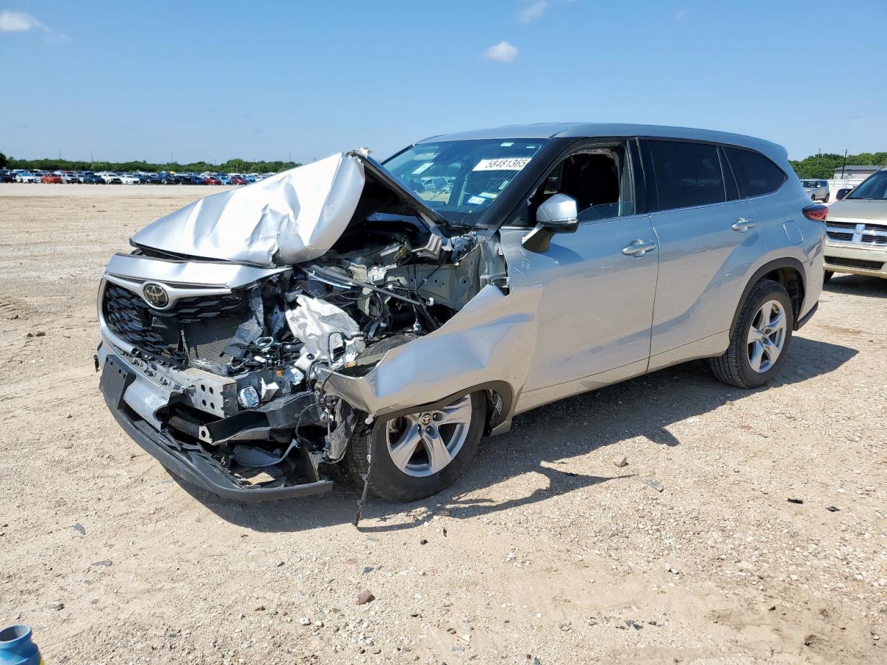 2021 Toyota Highlander L en Venta en San Antonio, TX - Front End