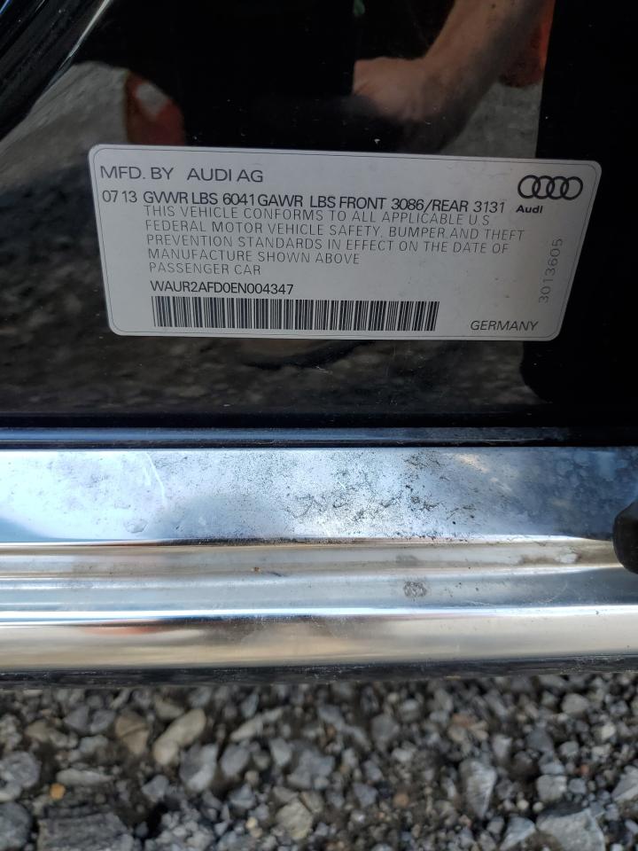 2014 Audi A8 L Quattro VIN: WAUR2AFD0EN004347 Lot: 56222025