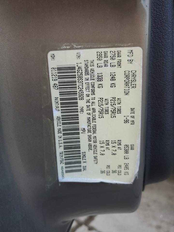 1996 Jeep Grand Cherokee Laredo VIN: 1J4GZ58S3TC245928 Lot: 57313735