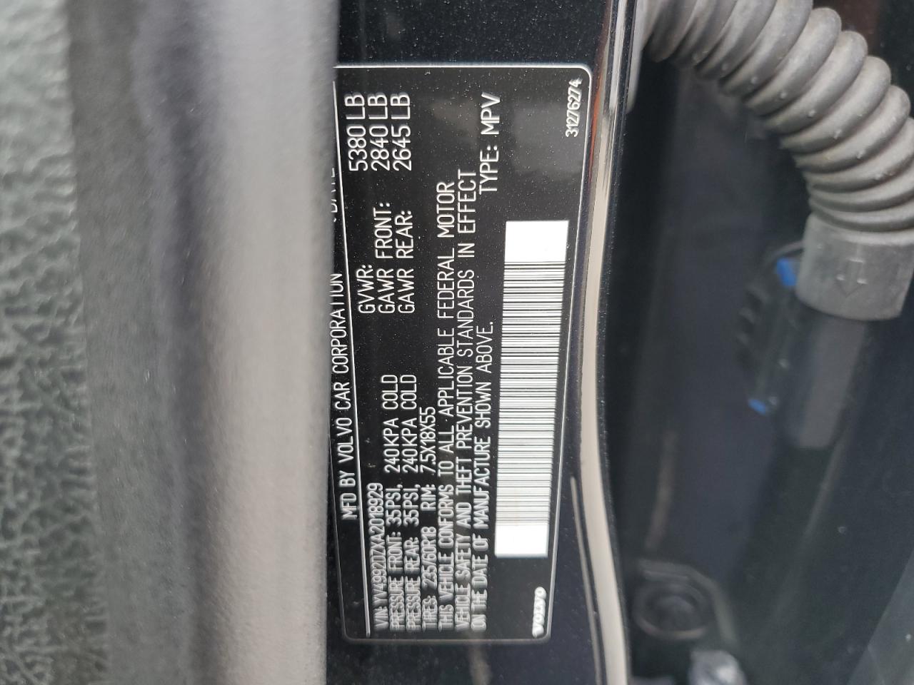 2010 Volvo Xc60 T6 VIN: YV4992DZXA2018929 Lot: 59286165