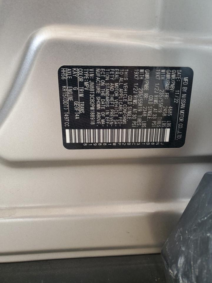 2023 Nissan Rogue Sl VIN: JN8BT3CB2PW188918 Lot: 56738475