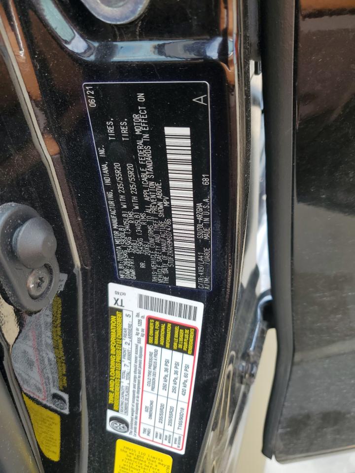 2021 Toyota Highlander Platinum VIN: 5TDFZRAH9MS074786 Lot: 58811315