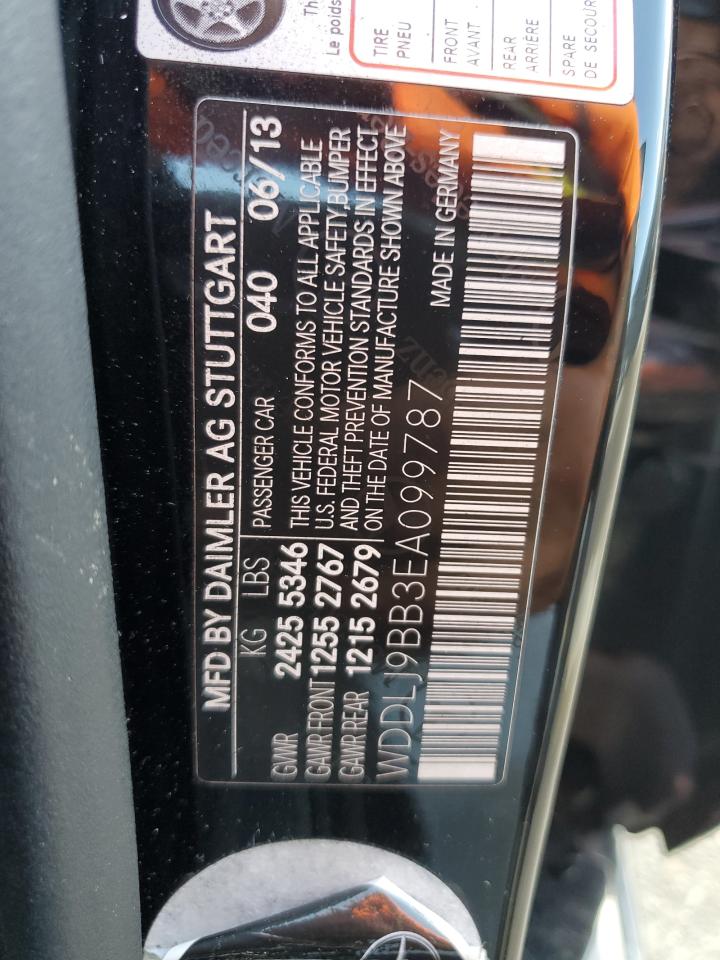 2014 Mercedes-Benz Cls 550 4Matic VIN: WDDLJ9BB3EA099787 Lot: 55455015