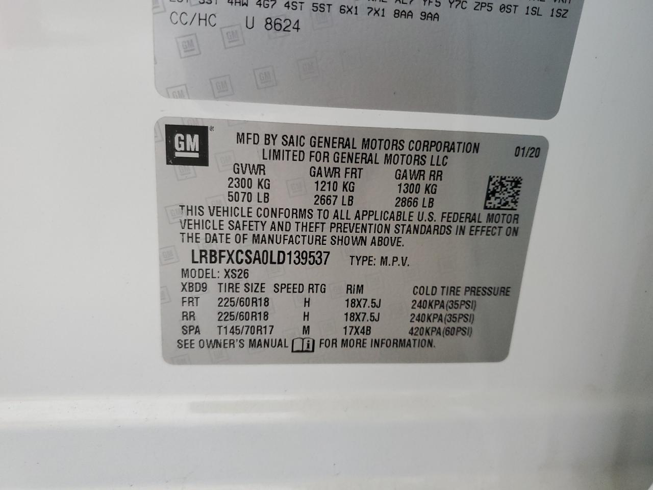 2020 Buick Envision Essence VIN: LRBFXCSA0LD139537 Lot: 56517055
