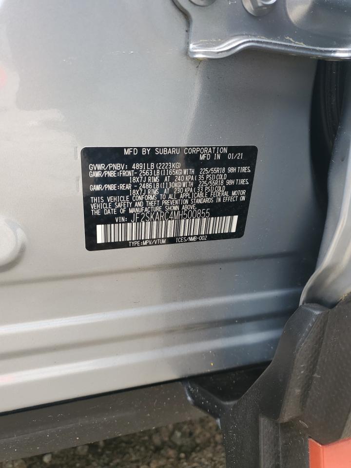 2021 Subaru Forester Sport VIN: JF2SKARC4MH500855 Lot: 57154015