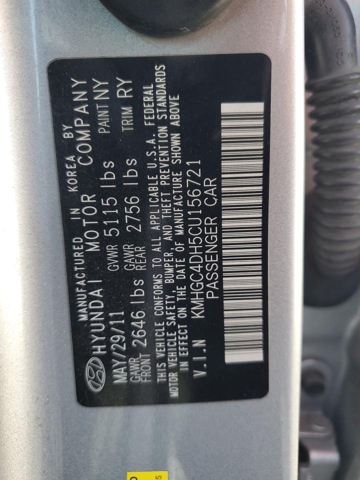 2012 Hyundai Genesis 5.0L VIN: KMHGC4DH5CU156721 Lot: 56718185