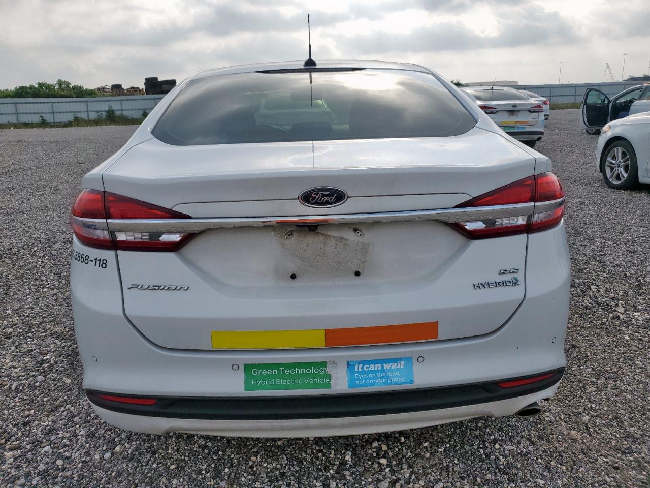 2018 Ford Fusion Se Hybrid VIN: 3FA6P0LU6JR171752 Lot: 54038015