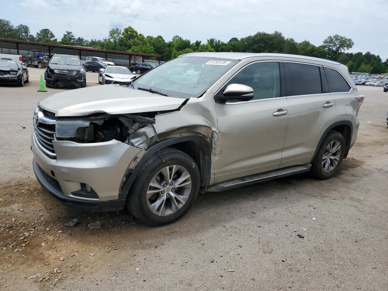 2015 Toyota Highlander Xle იყიდება Florence-ში, MS - Front End