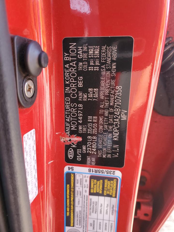 2011 Kia Sportage Ex VIN: KNDPC3A24B7107358 Lot: 56243725