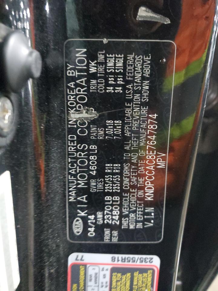 2014 Kia Sportage Ex VIN: KNDPCCAC8E7647874 Lot: 56419395