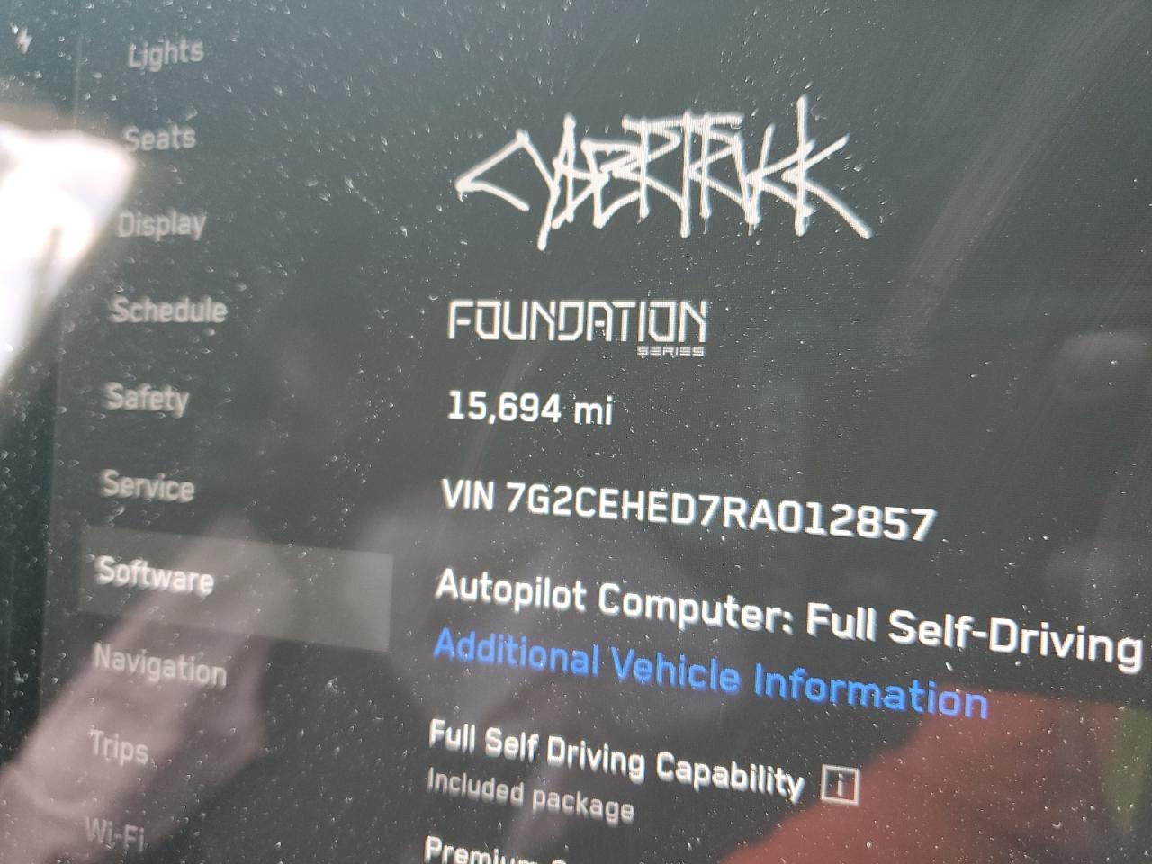 2024 Tesla Cybertruck VIN: 7G2CEHED7RA012857 Lot: 57767155