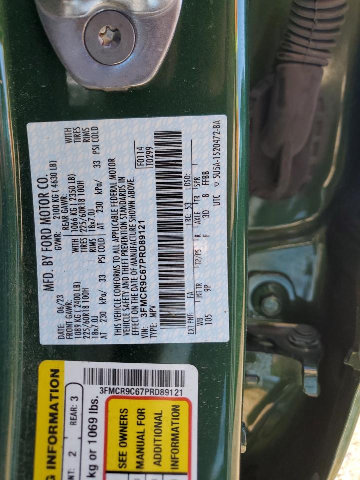 2023 Ford Bronco Sport Outer Banks VIN: 3FMCR9C67PRD89121 Lot: 57080705