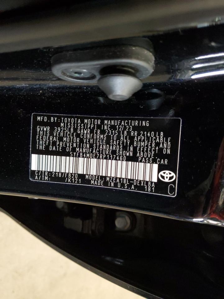 5YFB4MDE7RP117460 TOYOTA COROLLA 2024