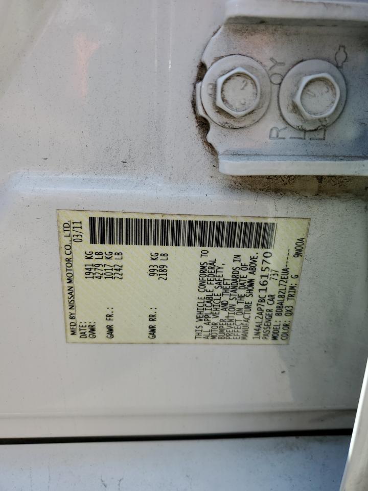 2011 Nissan Altima Base VIN: 1N4AL2AP7BC161570 Lot: 55798475