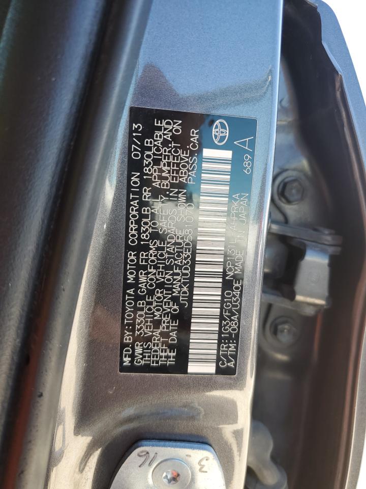 2014 Toyota Yaris VIN: JTDKTUD33ED581070 Lot: 55908725