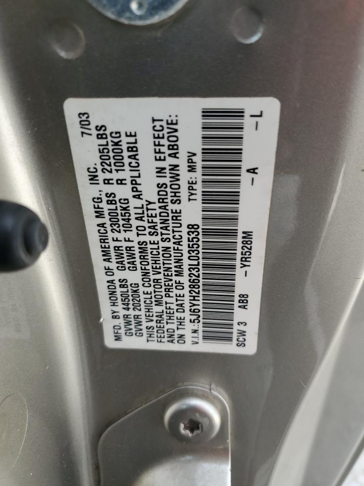 2003 Honda Element Ex VIN: 5J6YH28623L035538 Lot: 56947705