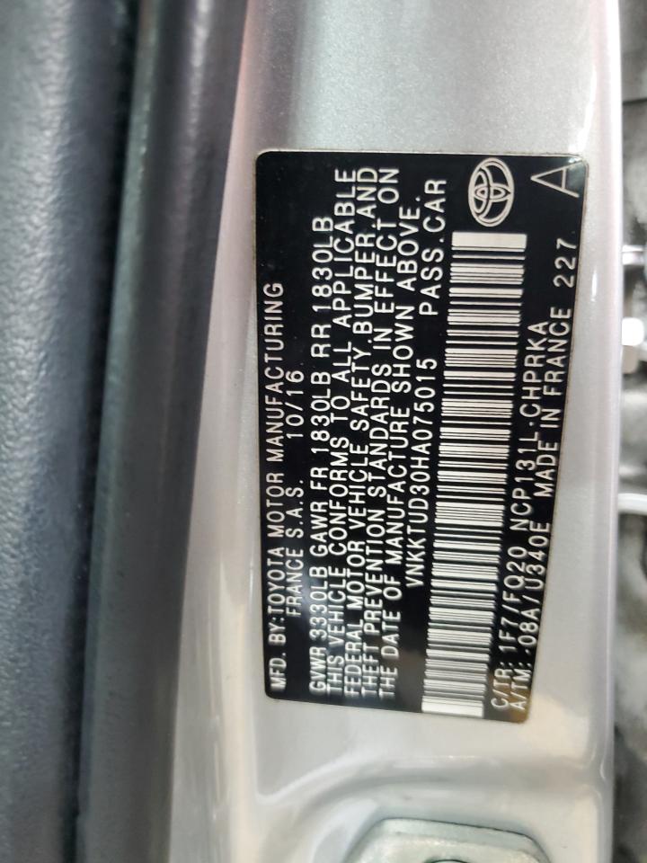 2017 Toyota Yaris L VIN: VNKKTUD30HA075015 Lot: 56451645