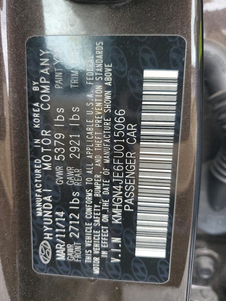 2015 Hyundai Genesis 3.8L VIN: KMHGN4JE6FU015066 Lot: 56380805