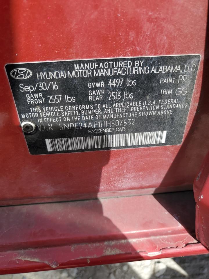 2017 Hyundai Sonata Se VIN: 5NPE24AF1HH507532 Lot: 57235895