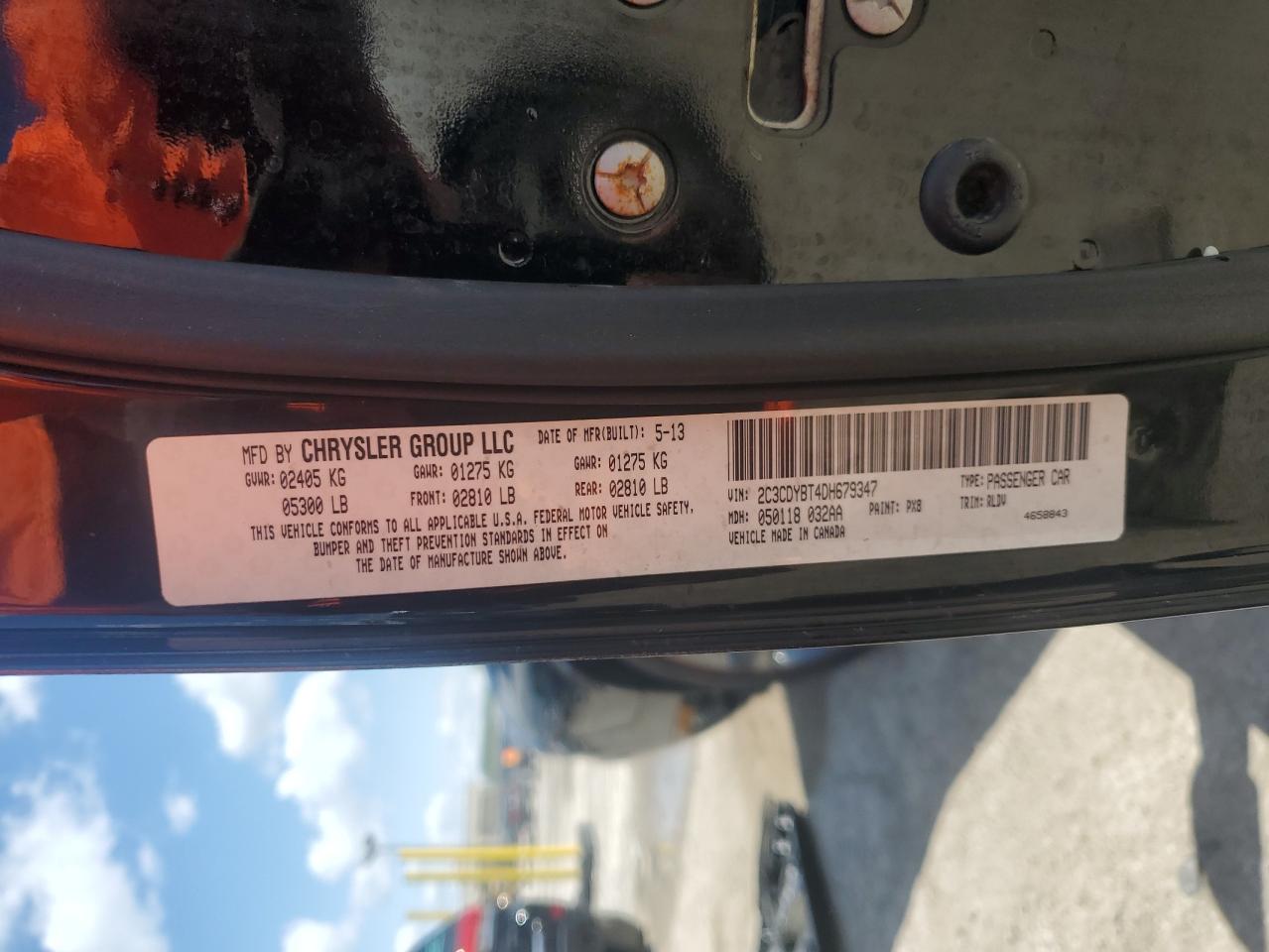 2013 Dodge Challenger R/T VIN: 2C3CDYBT4DH679347 Lot: 58030735