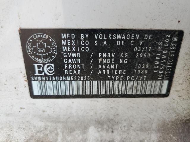 2017 VOLKSWAGEN GOLF ALLTRACK S