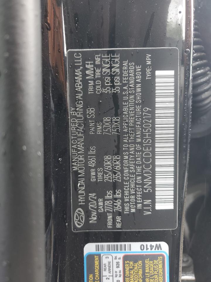 2025 Hyundai Tucson Sel VIN: 5NMJCCDE1SH502179 Lot: 56828115