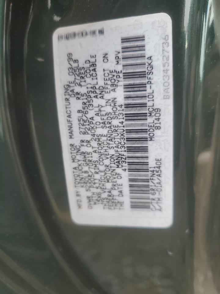 1999 Toyota Sienna Le VIN: 4T3ZF13C3XU141314 Lot: 56482525