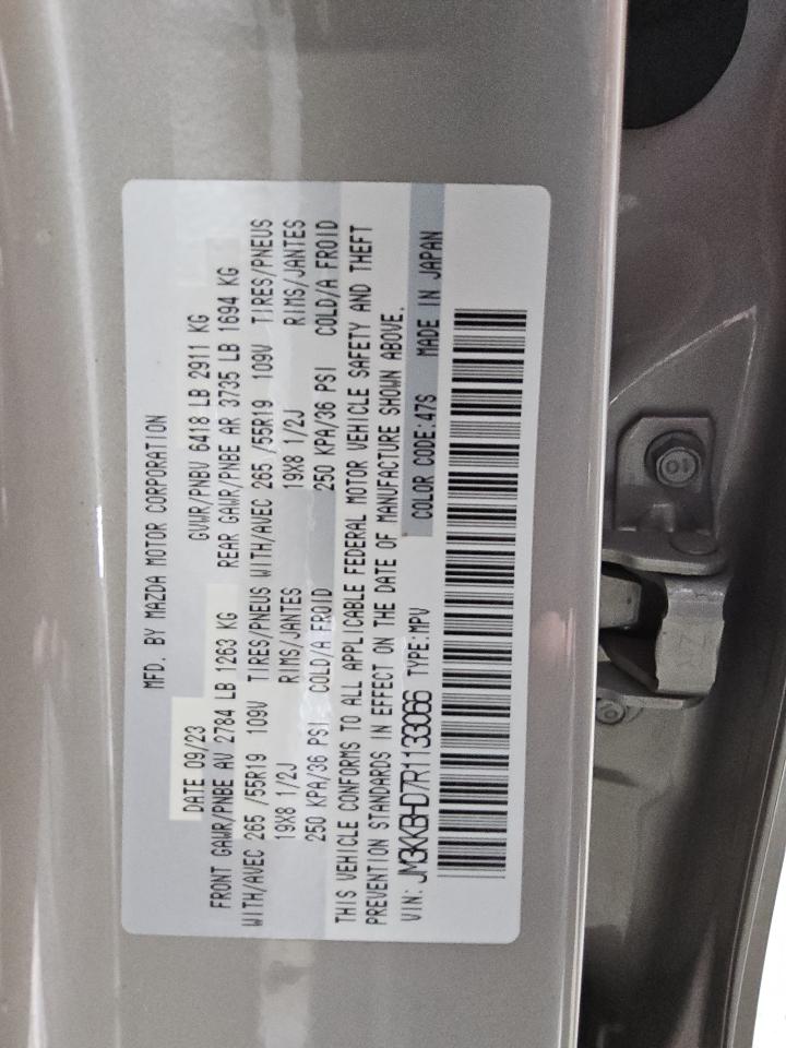 2024 Mazda Cx-90 Preferred VIN: JM3KKBHD7R1133066 Lot: 55535055