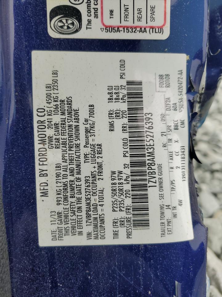 2014 Ford Mustang VIN: 1ZVBP8AM3E5276393 Lot: 55091695