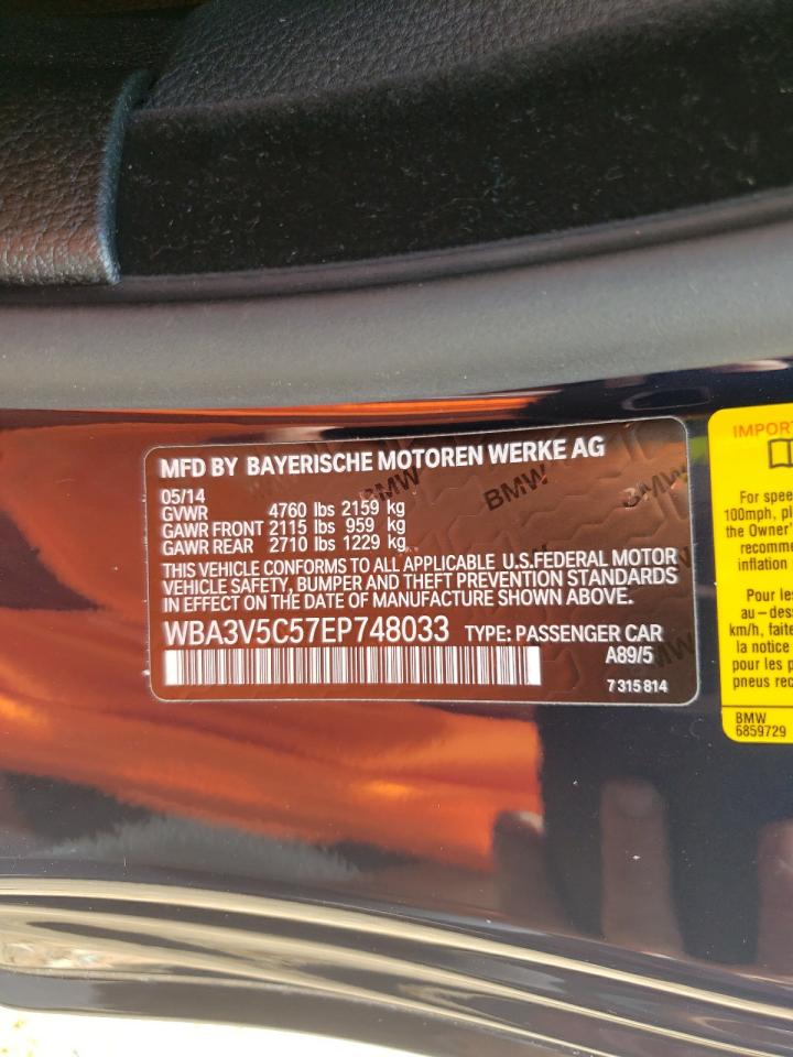 2014 BMW 428 I VIN: WBA3V5C57EP748033 Lot: 56754875