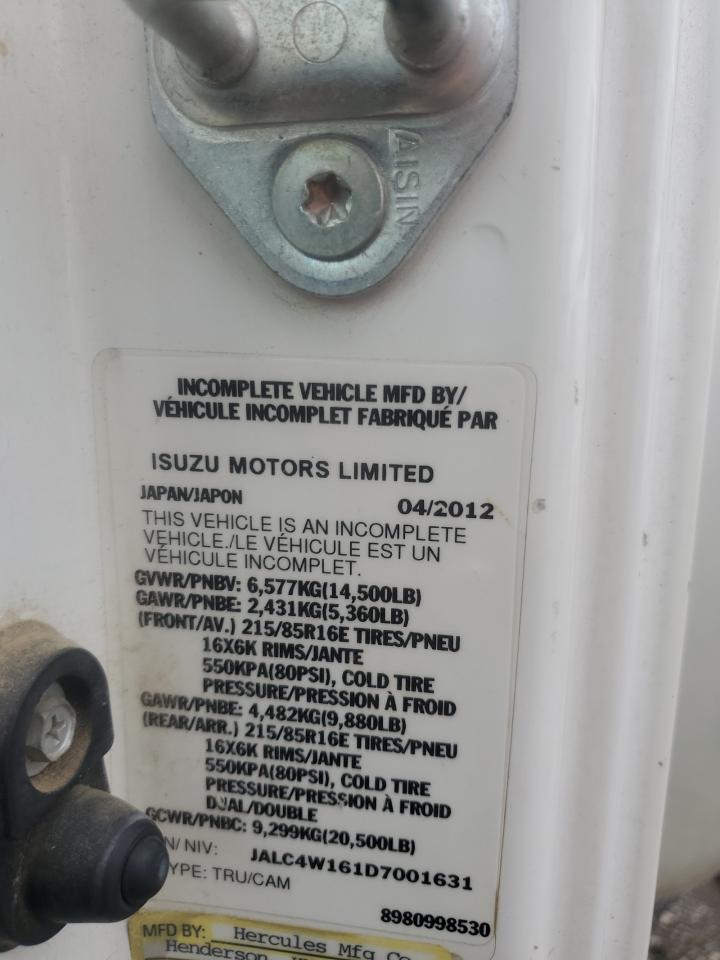2013 Isuzu Npr Hd VIN: JALC4W161D7001631 Lot: 56734075