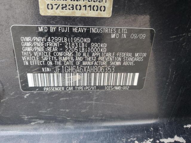 2010 SUBARU IMPREZA 2.5I
