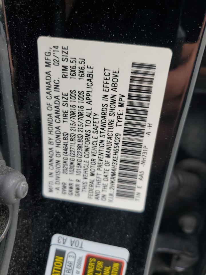 2014 Honda Cr-V Lx VIN: 2HKRM4H3XEH654029 Lot: 56344145