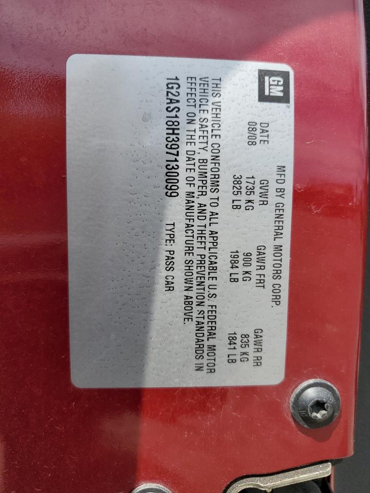 2009 Pontiac G5 VIN: 1G2AS18H397130099 Lot: 55463765