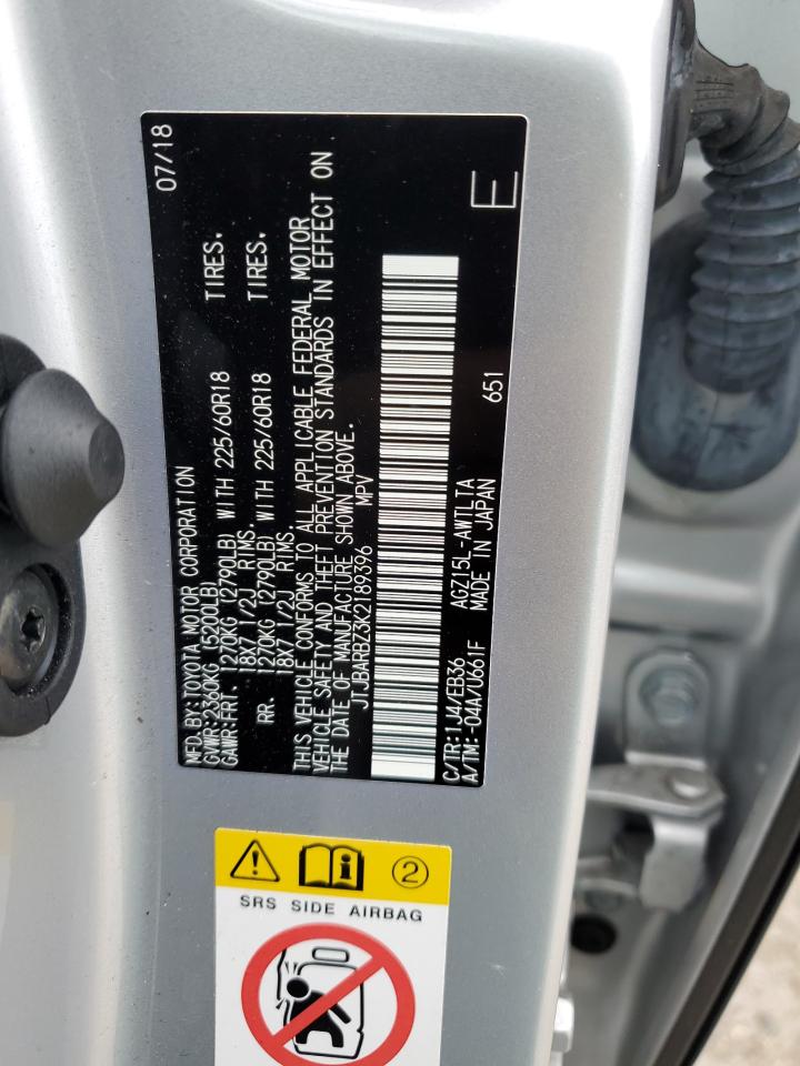 2019 Lexus Nx 300 Base VIN: JTJBARBZ3K2189396 Lot: 56376625